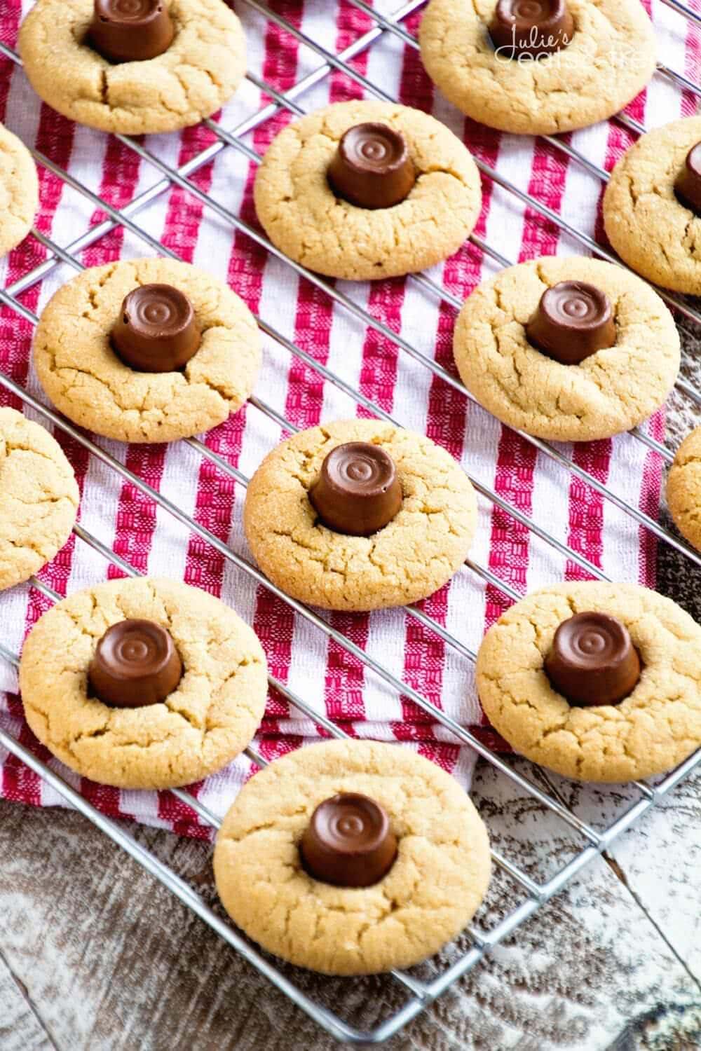 Rolo Peanut Butter Blossom Cookies Recipe Julie's Eats & Treats