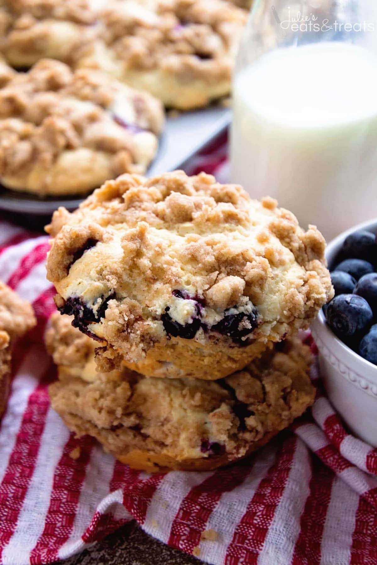 Blueberry Crumb Muffins Recipe - Julie's Eats & Treats