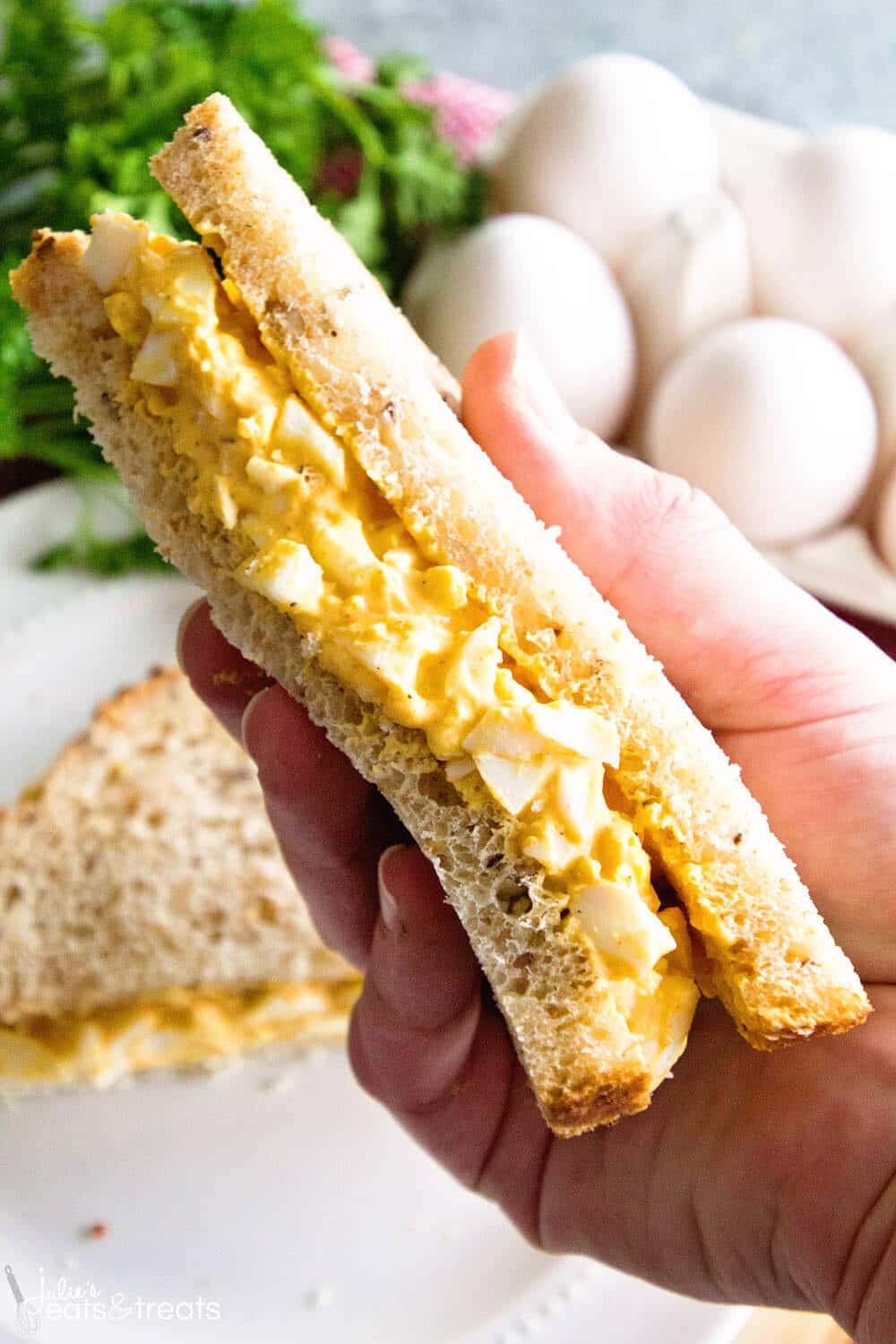 Deviled Egg Salad Sandwich - Julie's Eats & Treats