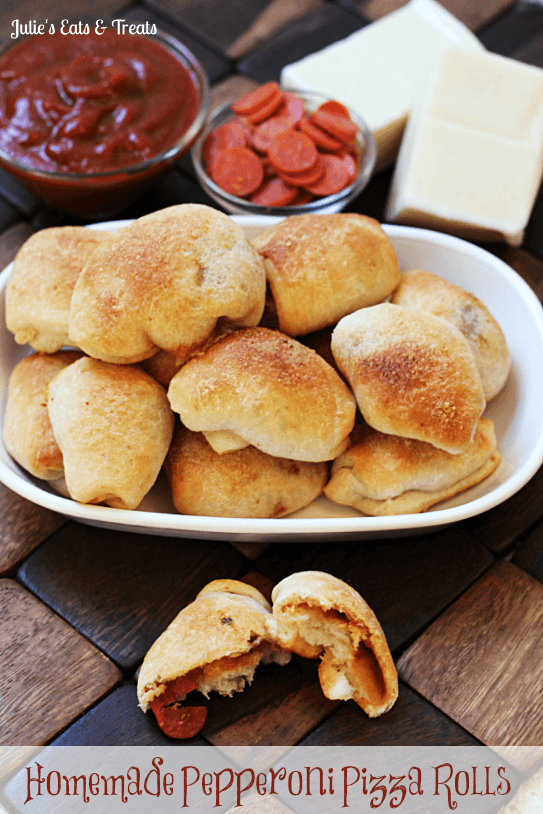 Homemade Pepperoni Pizza Rolls Julie S Eats Treats