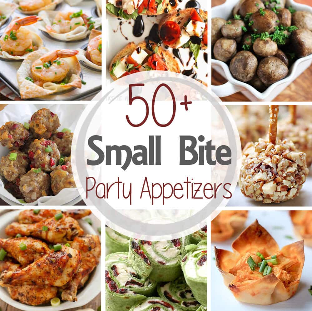 50+ small bite party appetizers - julie's eats & treats