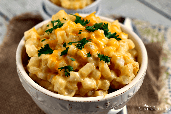 Crock Pot Cheesy Potatoes - Julie's Eats & Treats