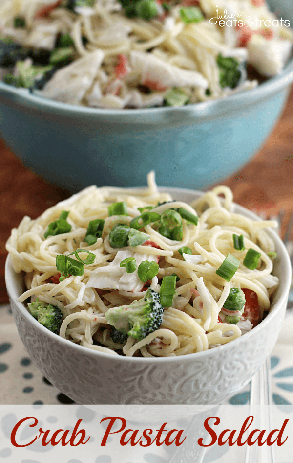 Crab Pasta Salad + VIDEO - Julie's Eats & Treats