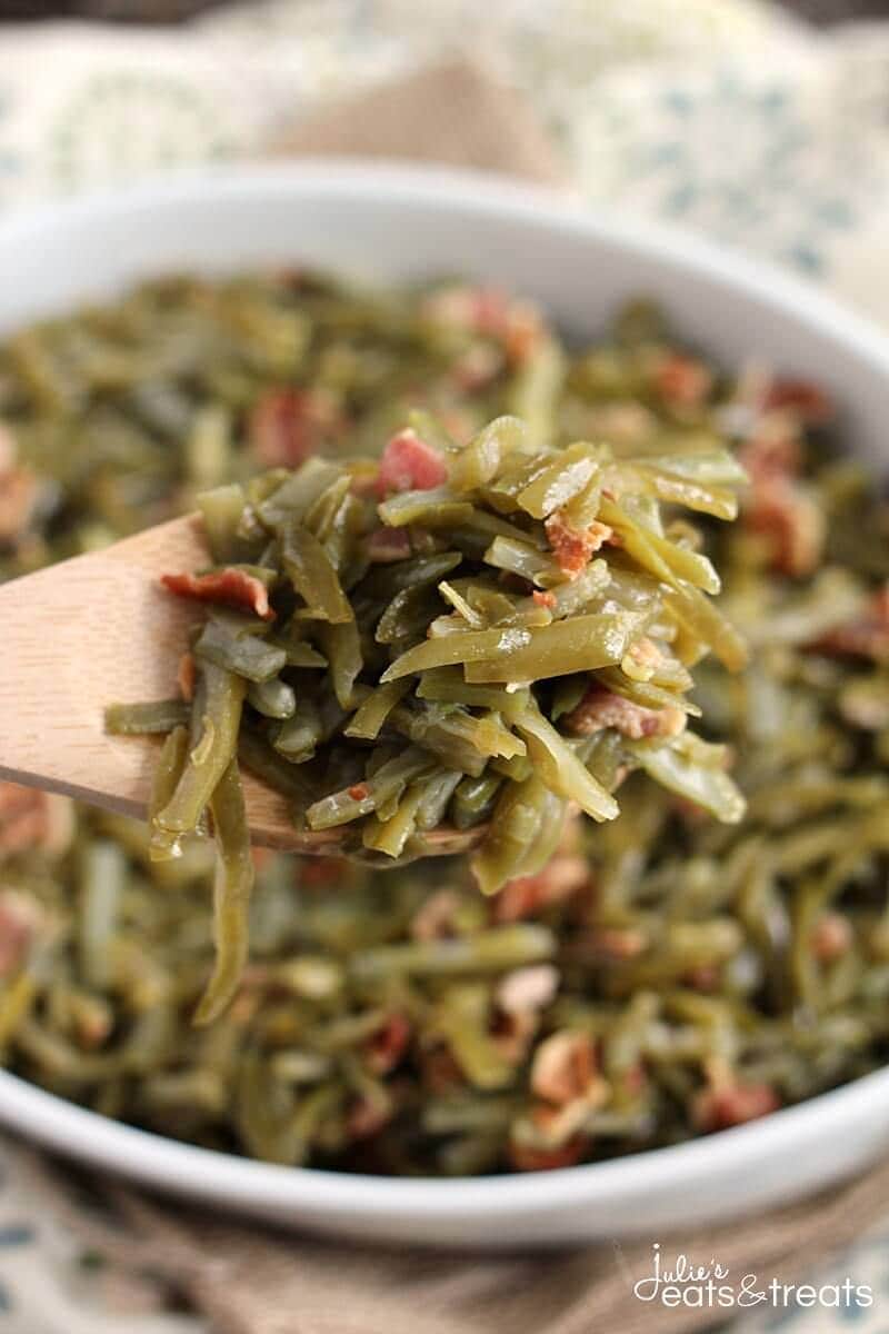 Crock Pot Green Beans with Bacon Julie's Eats & Treats