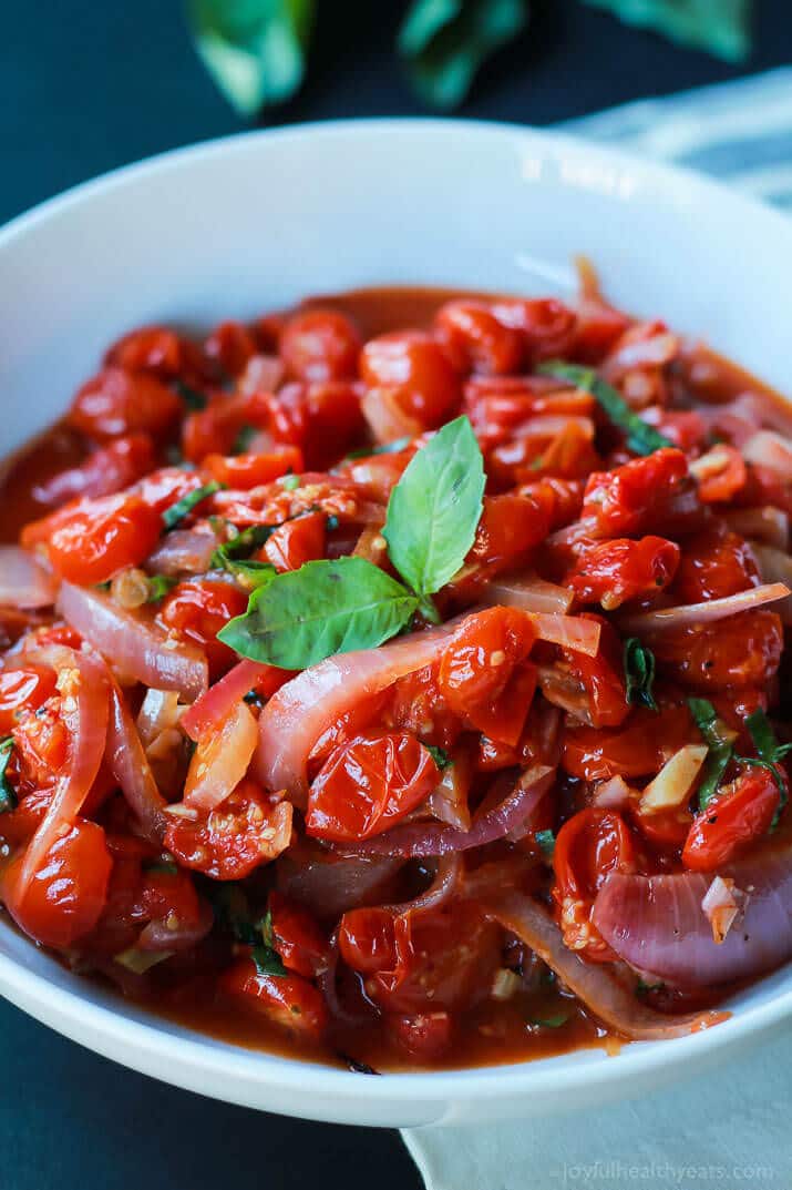 Roasted Tomato Basil Salad