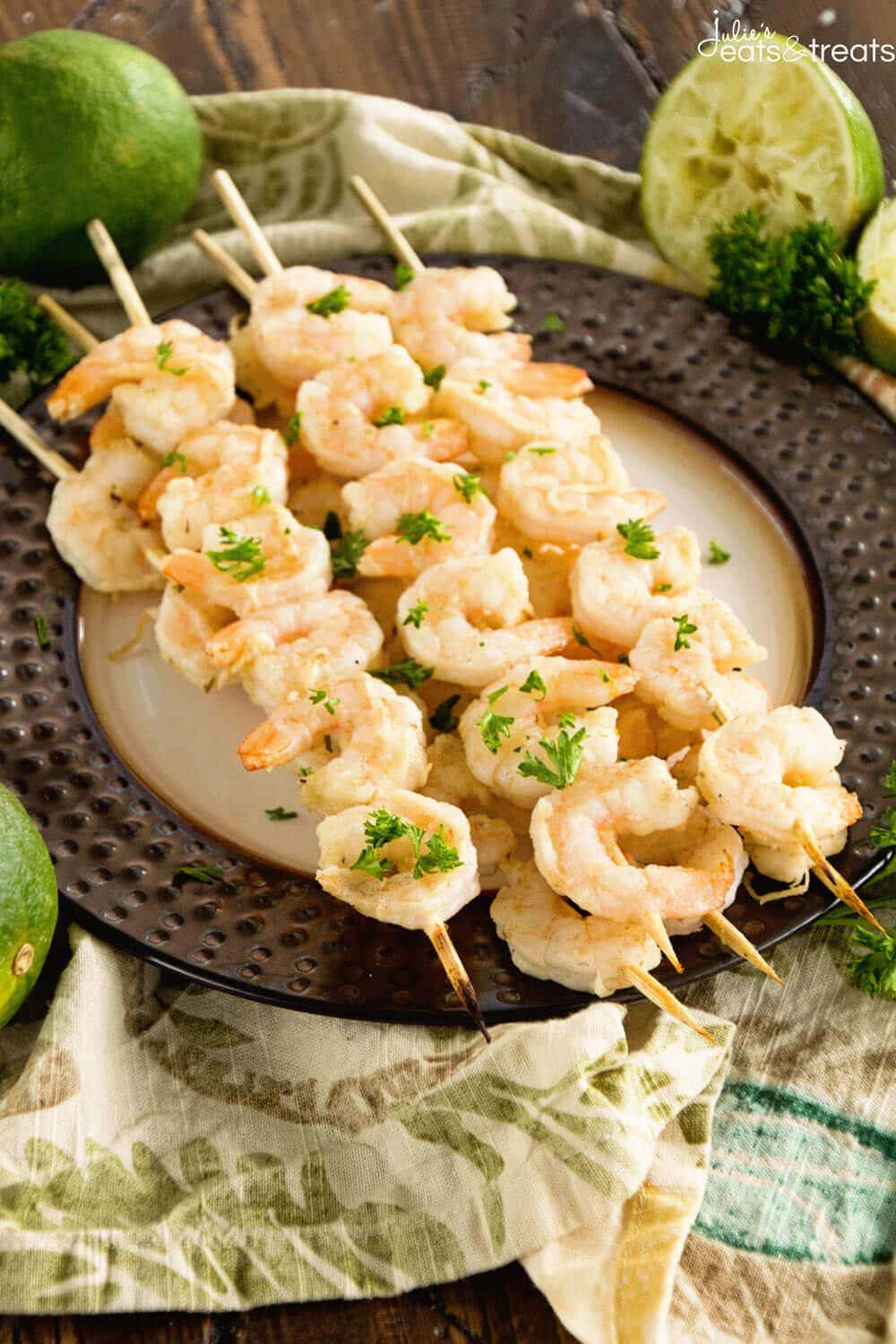 Fiesta Lime Shrimp Kebabs - Julie's Eats & Treats