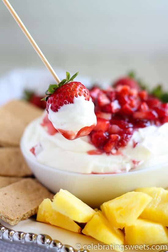 Strawberry Cheesecake Dip  Julie\u002639;s Eats \u0026 Treats