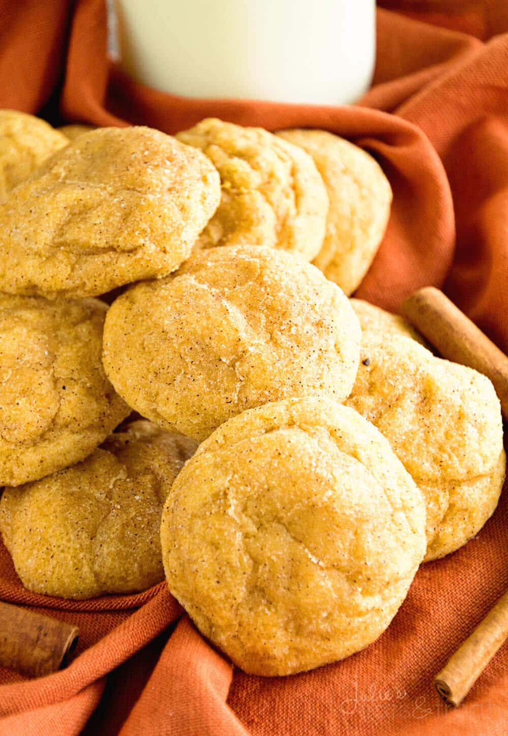 Pumpkin Snickerdoodle Cookies - Julie's Eats & Treats