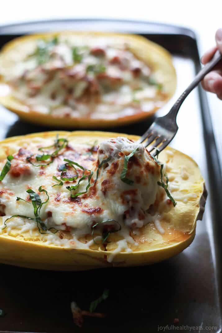 Stuffed Lasagna Spaghetti Squash Recipe  Julies Eats  Treats