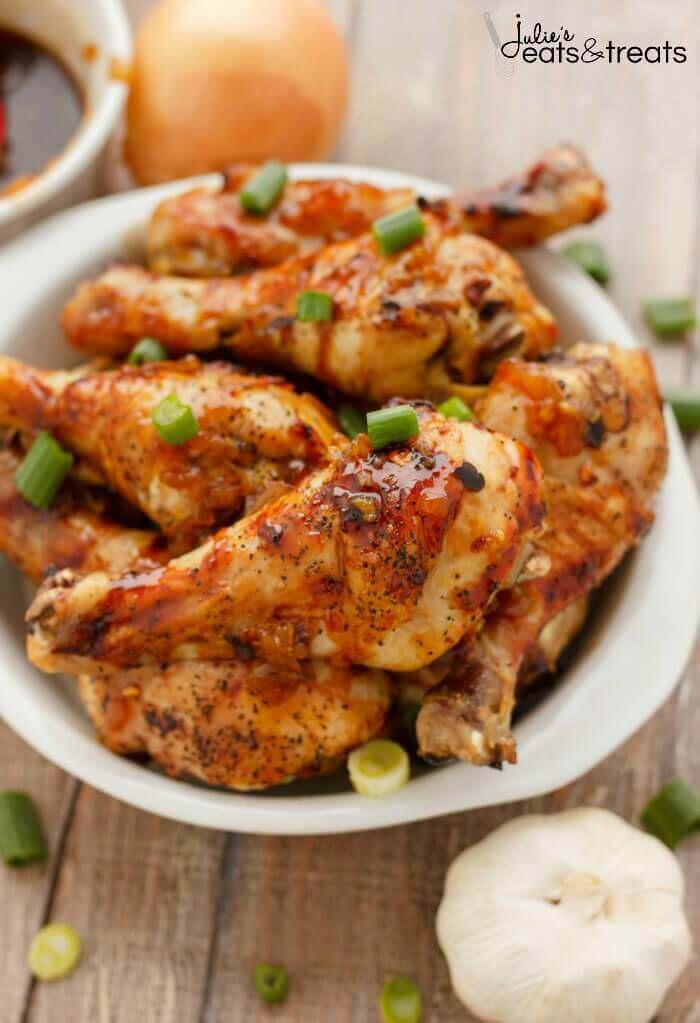 Honey Garlic Chicken Drumsticks Recipe Video Julies