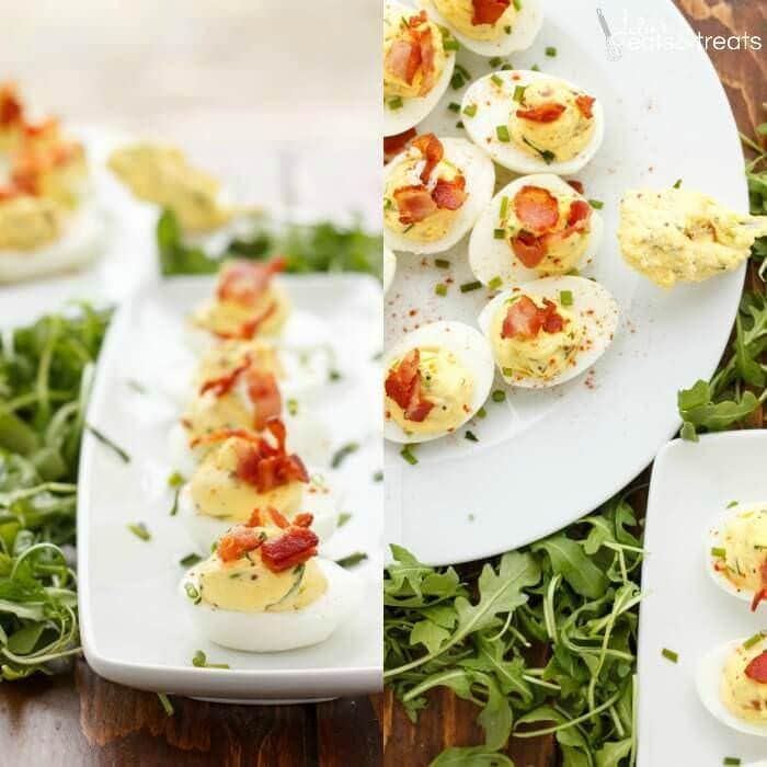 Sour Cream, Chive, and Bacon Deviled Eggs Recipe  Julies Eats  Treats