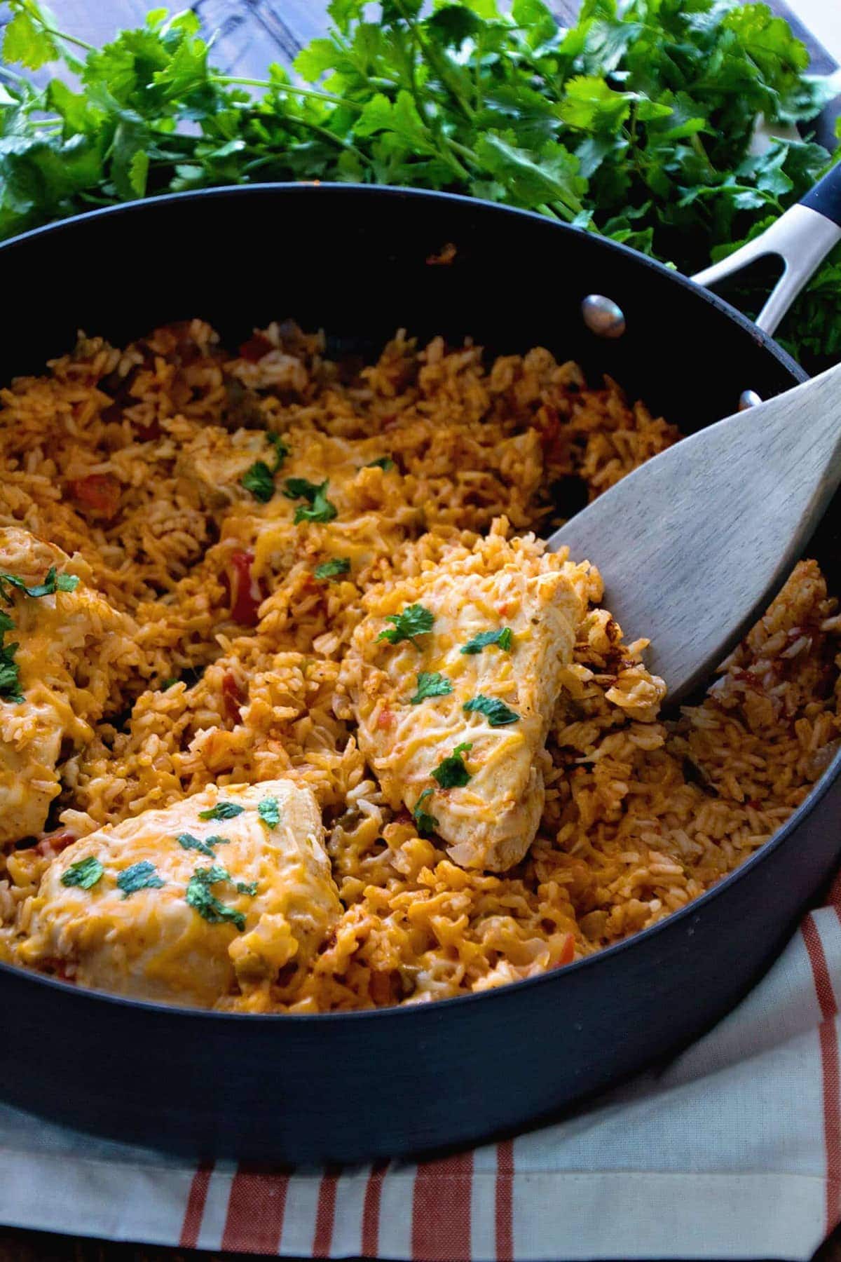 mexican chicken rice and cheese