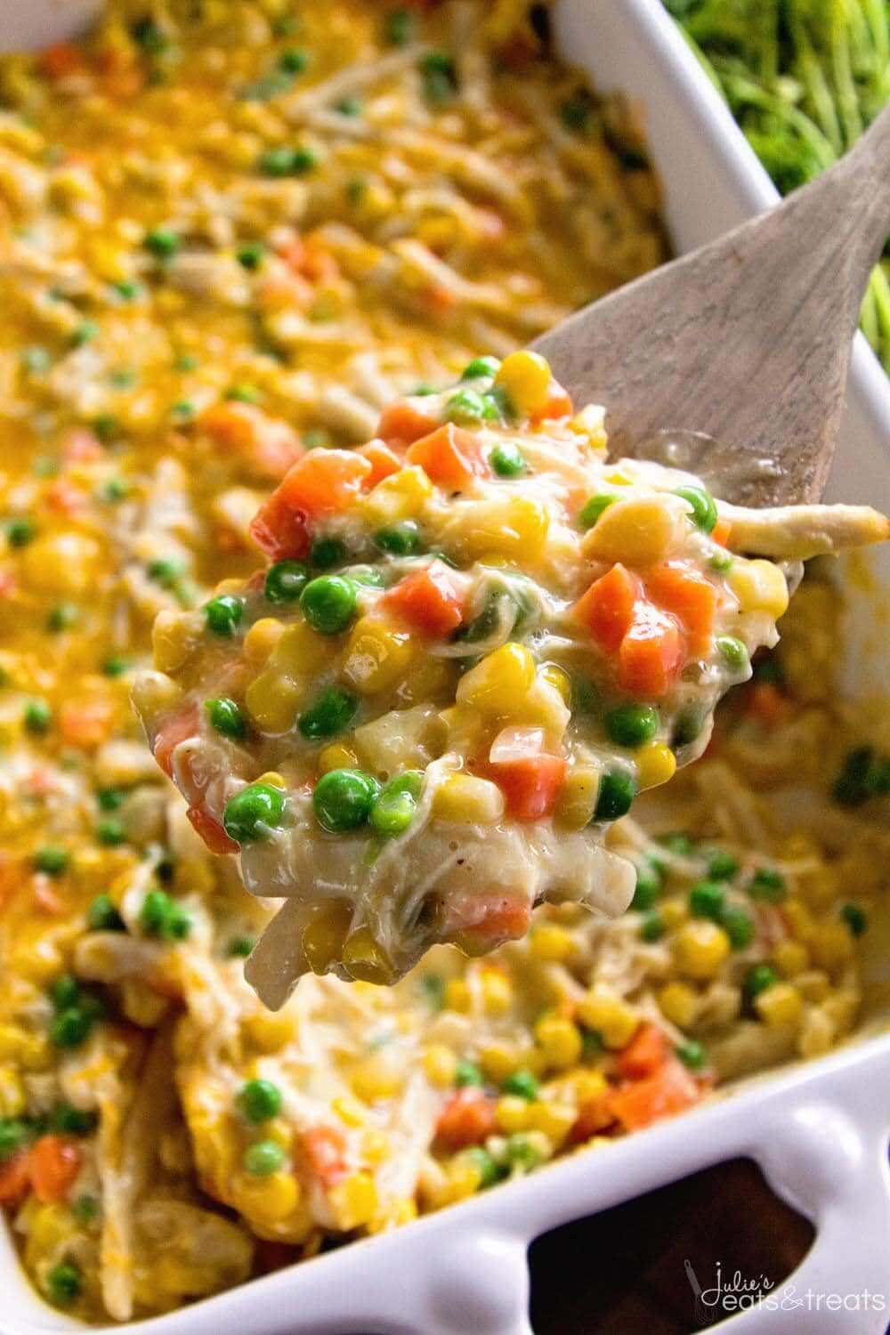 Cheesy Chicken Noodle Casserole Julies Eats Treats