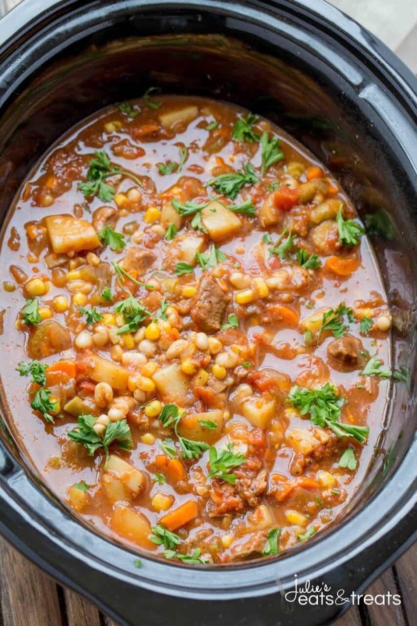 Easy Crock Pot Vegetable Soup