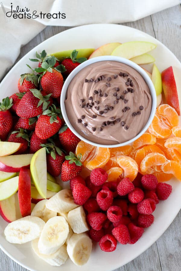 Healthy Chocolate Fruit Dip Meal Prep