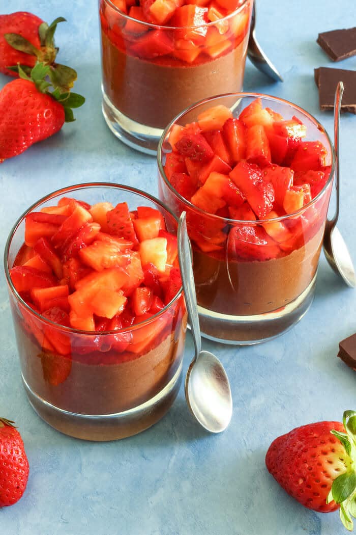 Chocolate Nutella Mousse with Strawberries Julie's Eats & Treats