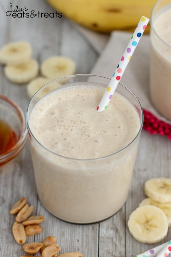 Strawberry Banana Peanut Butter Smoothie (Quick & Easy!) - Real Food Whole  Life